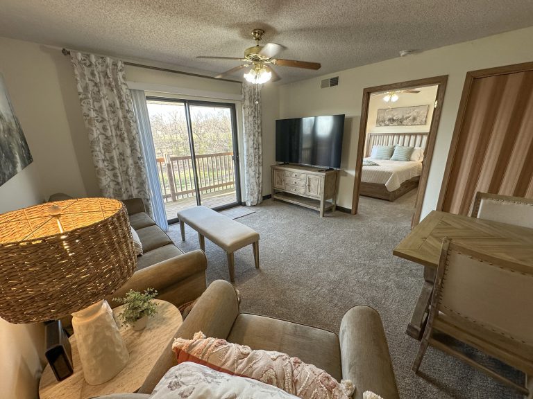A fully-furnished one-bedroom apartment